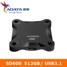  ADATA威剛 SD600 512GB(黑) USB3.1 外接式SSD行動硬碟